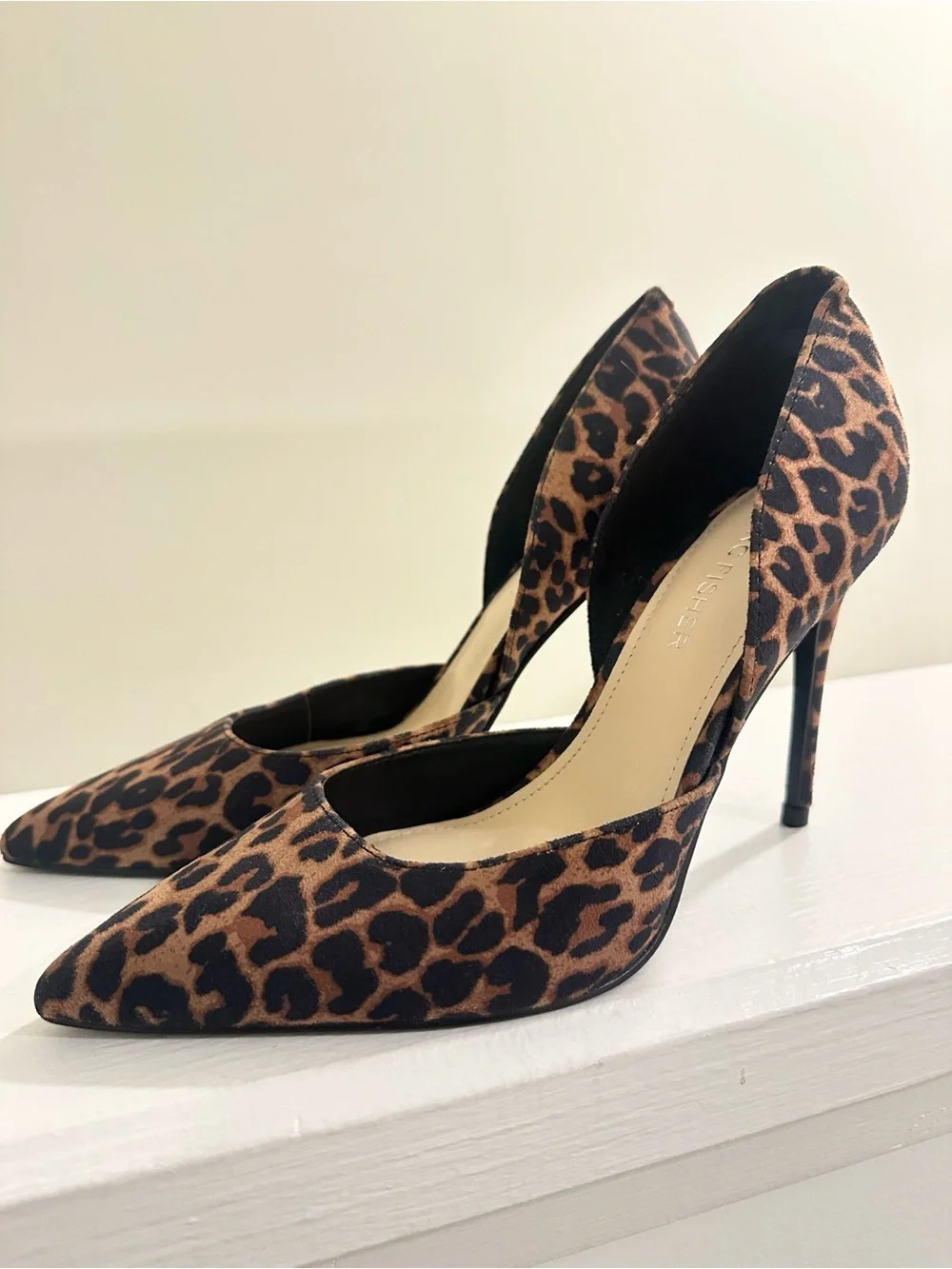 🐆 Marc Fisher Leopard Print D’Orsay Stiletto Pumps | Size 6